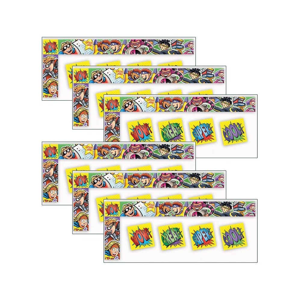 All Around The Board Trimmer, Superheroes, 43 Feet Per Pack, 6 Packs. Picture 2