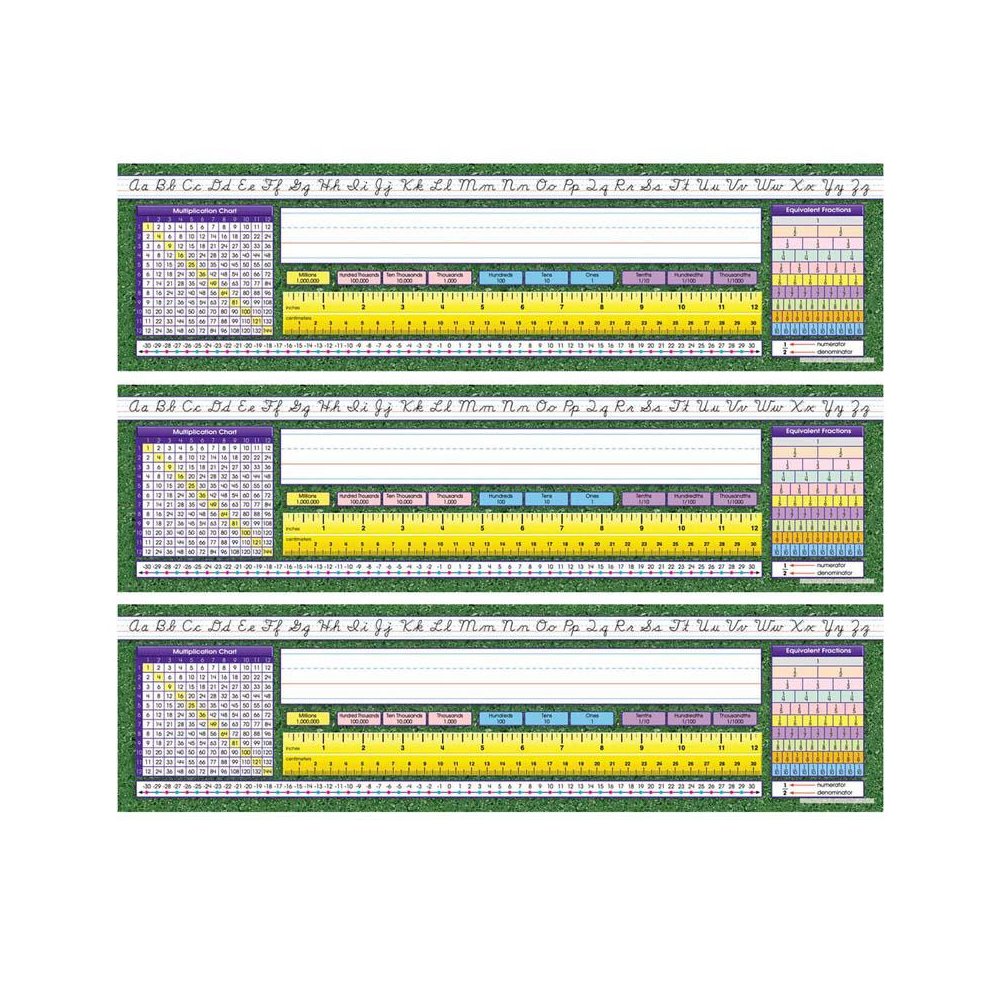 Modern Cursive Intermediate Desk Plates, 19" x 5", 36 Per Pack, 3 Packs. Picture 2