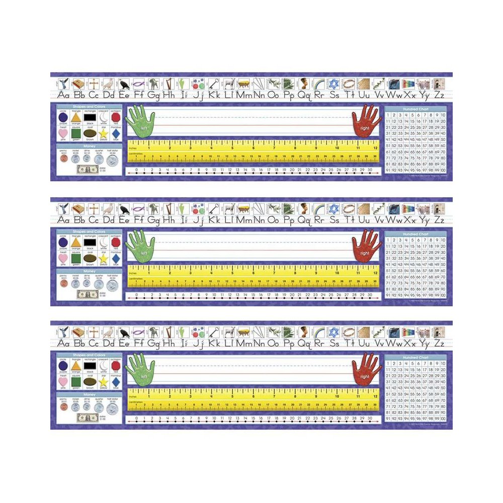 Christian Primary Traditional Manuscript Desk Plates, 36 Per Pack, 3 Packs. Picture 2