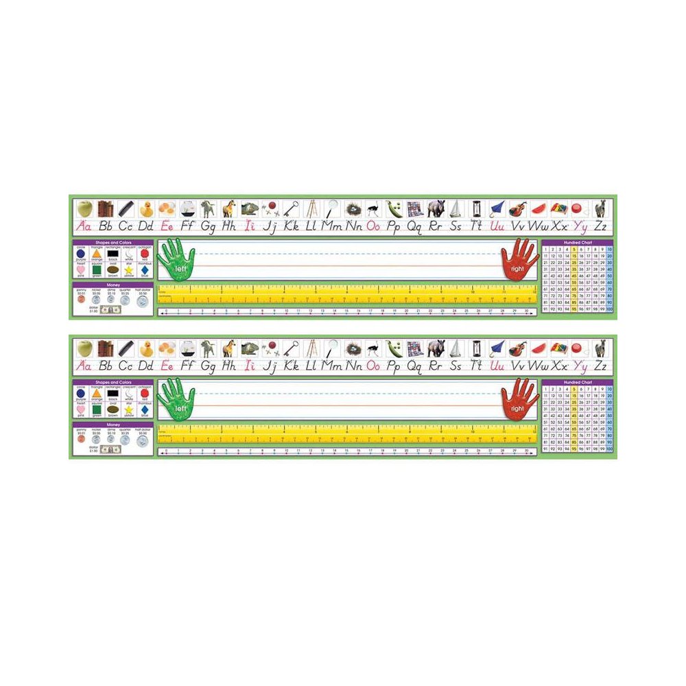 Adhesive Primary Modern Manuscript Desk Plates, 17.5" x 4", 36 Per Pack, 2 Packs. Picture 2