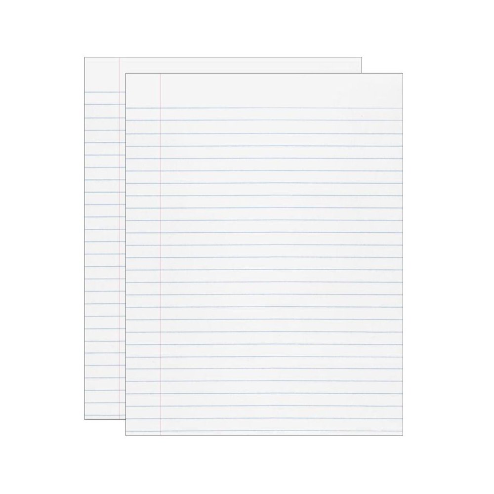 Composition Paper, White, Red Margin, 500 Sheets Per Pack, 2 Packs. Picture 2