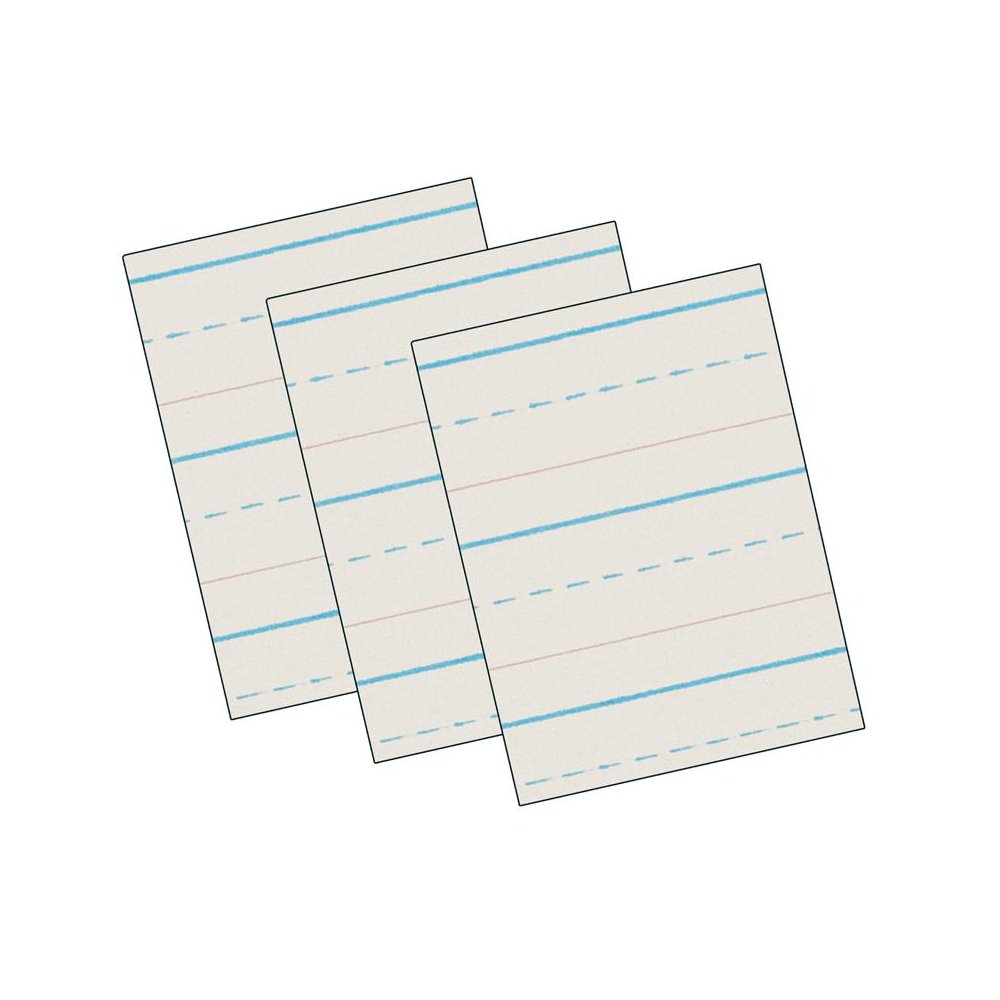 Newsprint Handwriting Paper, Skip-A-Line, Grade 1, 500 Sheets Per Pack, 3 Packs. Picture 2