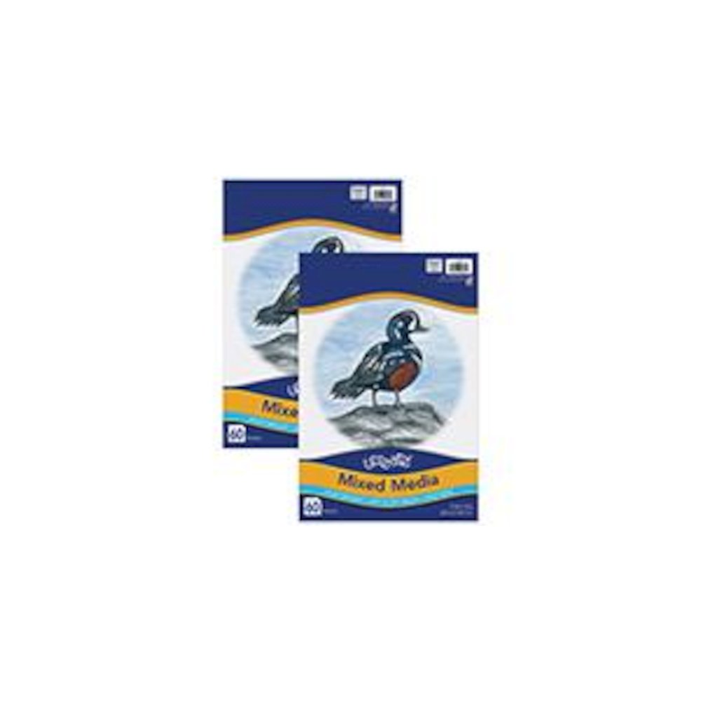 Mixed Media Art Paper, Heavyweight, 12" x 18", 60 Sheets Per Pack, 2 Packs. Picture 2
