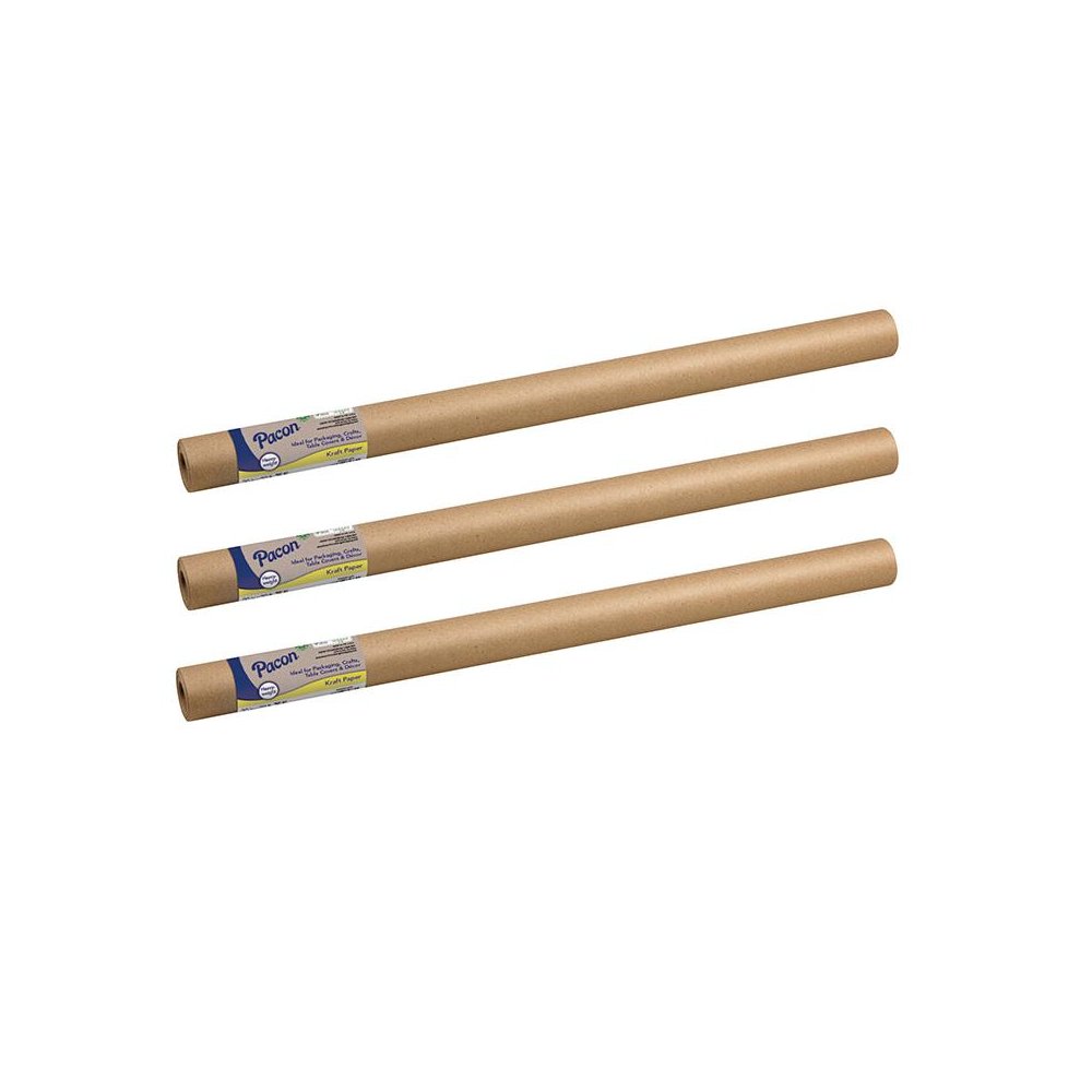 Heavyweight Kraft Roll, Natural Kraft, 30" x 30', 3 Rolls. Picture 2