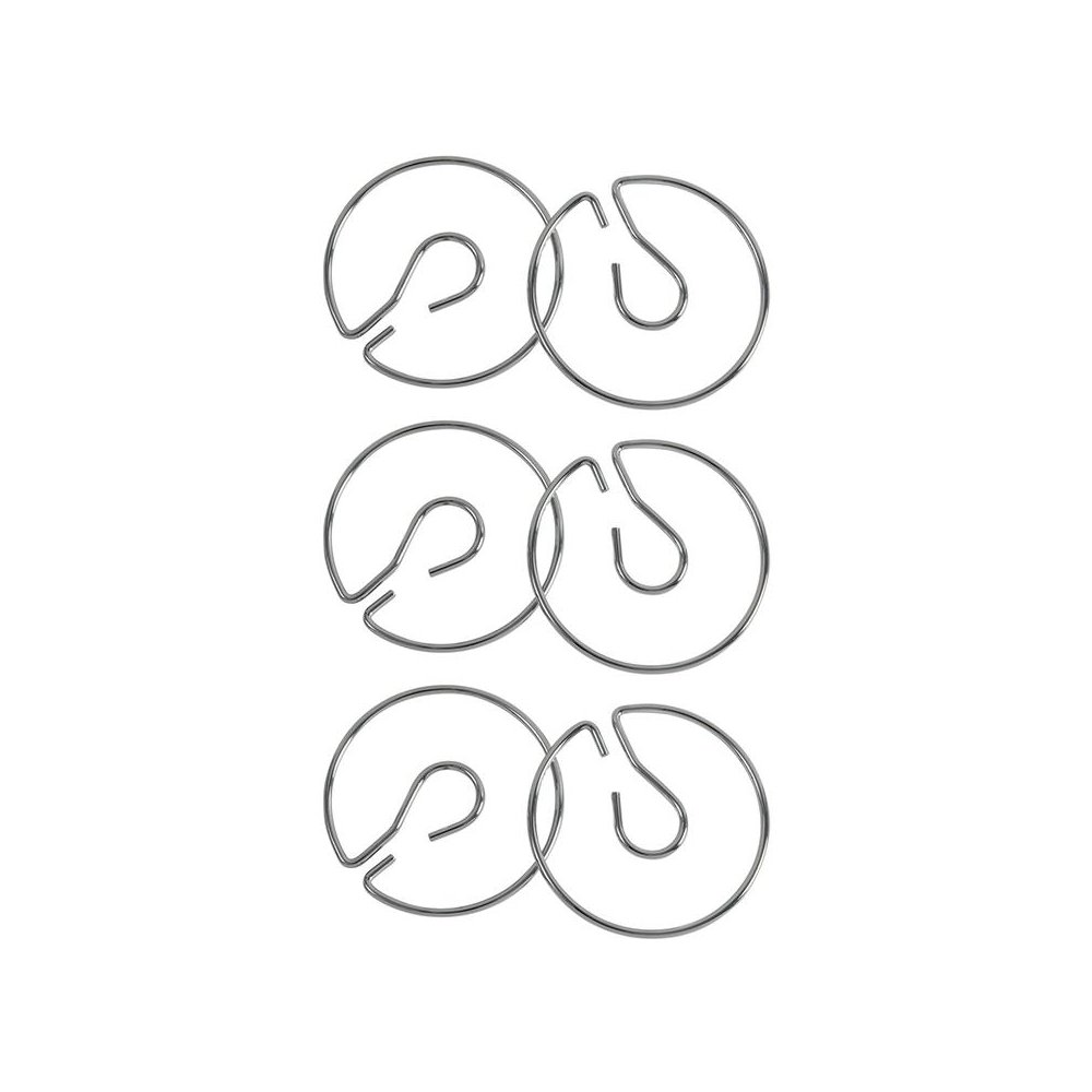 Chart Stand Rings, Metal, 4", 2 Per Pack, 3 Packs. Picture 2