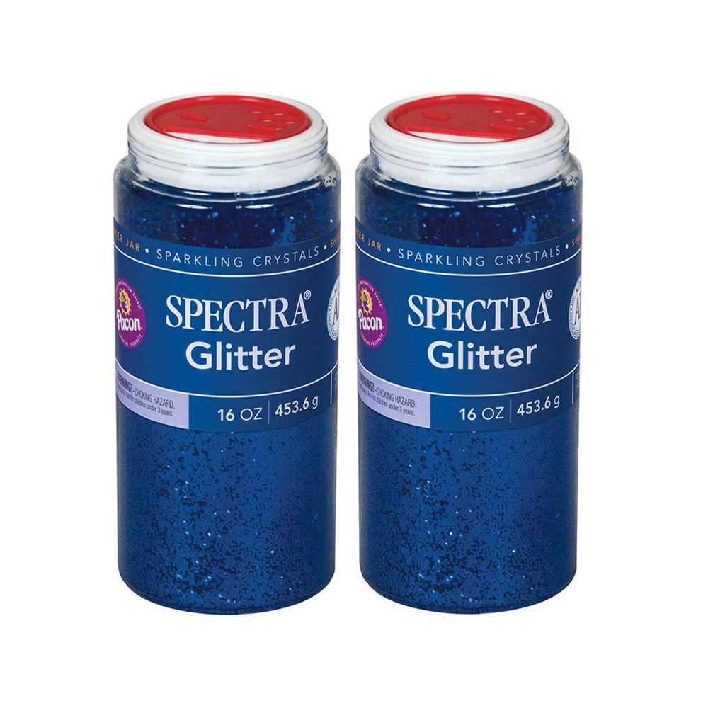 Glitter, Blue, 1 lb. Per Jar, 2 Jars. Picture 2