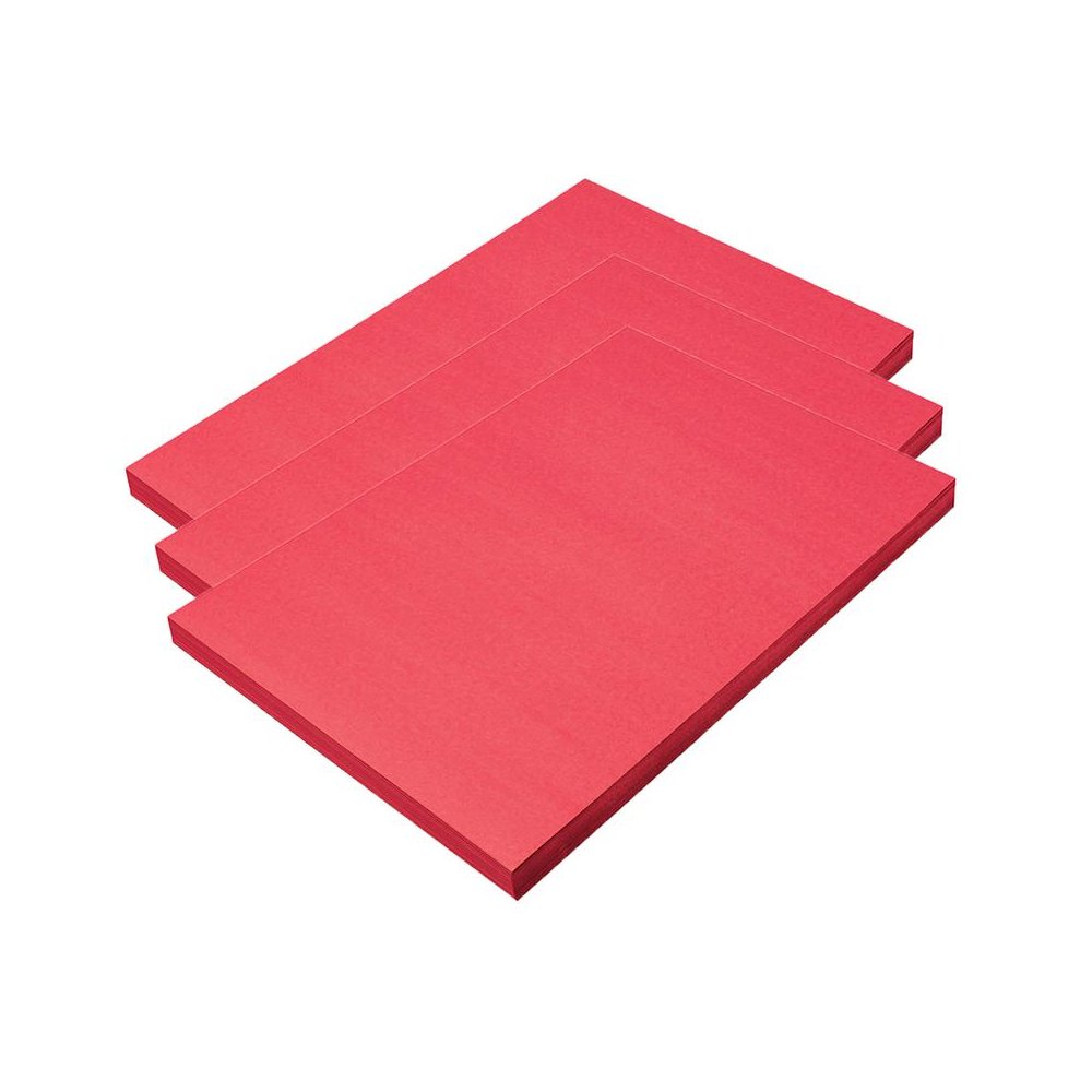 Construction Paper, Holiday Red, 12" x 18", 100 Sheets Per Pack, 3 Packs. Picture 2