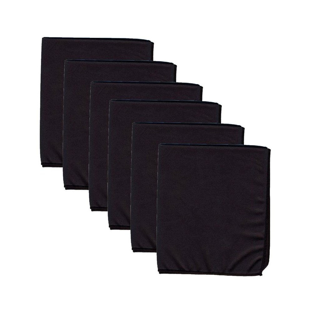 Microfiber Dry Erase Cloth, Black, 12" x 14", Pack of 6. Picture 2