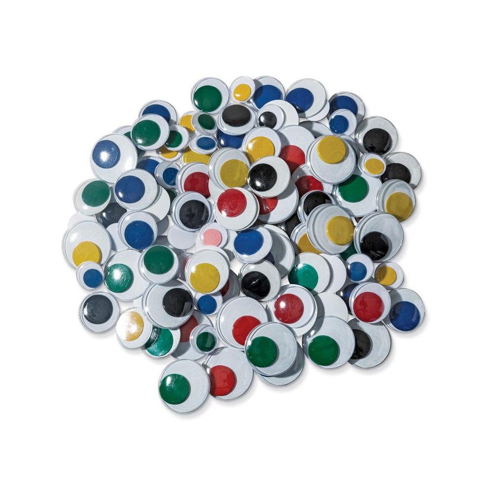 Jumbo Wiggle Eyes, Multi-Color, Assorted Sizes, 100 Pieces. Picture 2