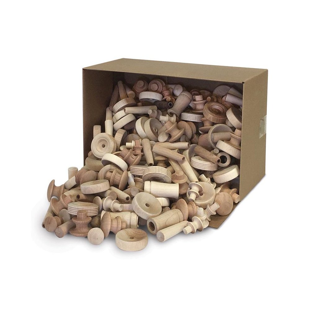 Natural Wood Turnings, Assorted Shapes & Sizes, 18 lb.. Picture 2