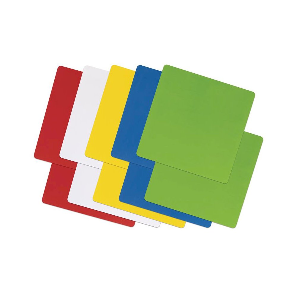 Self-Stick Dry Erase Squares, 5 Assorted Colors, 10" x 10", 10 Count. Picture 2