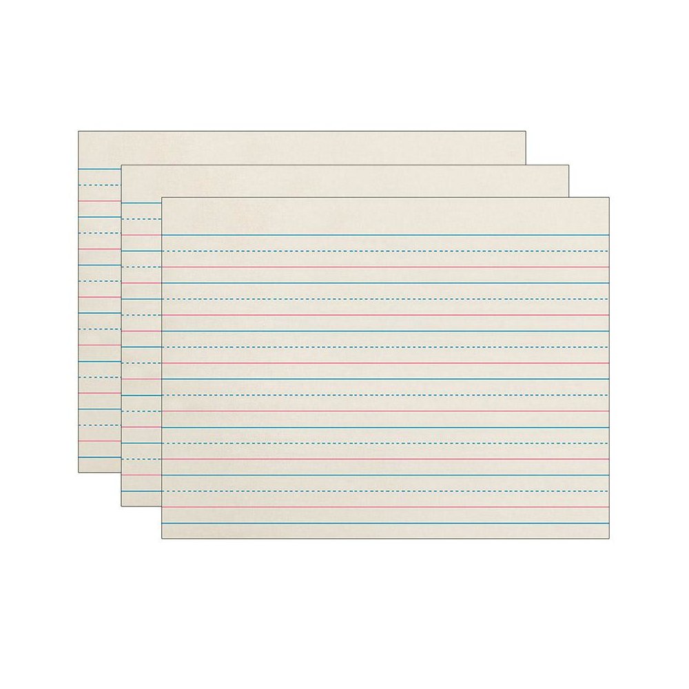 Newsprint Handwriting Paper, Dotted Midline, Grade K 500 Sheets Per Pack 3 Packs. Picture 2