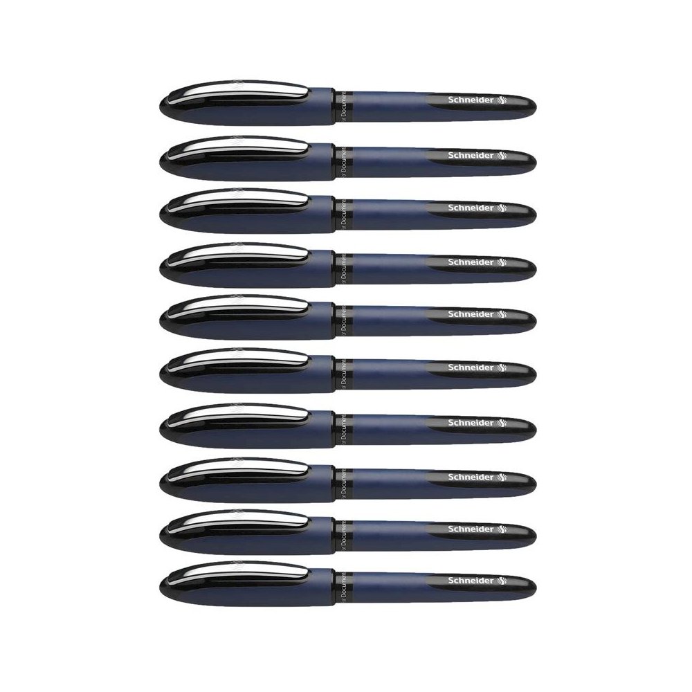 One Business Rollerball Pens, 0.6mm, Black, Pack of 10. Picture 2