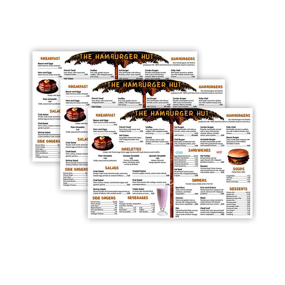 Menu Math: The Hamburger Hut Book, 6 Extra Menus Per Pack, 3 Packs. Picture 2