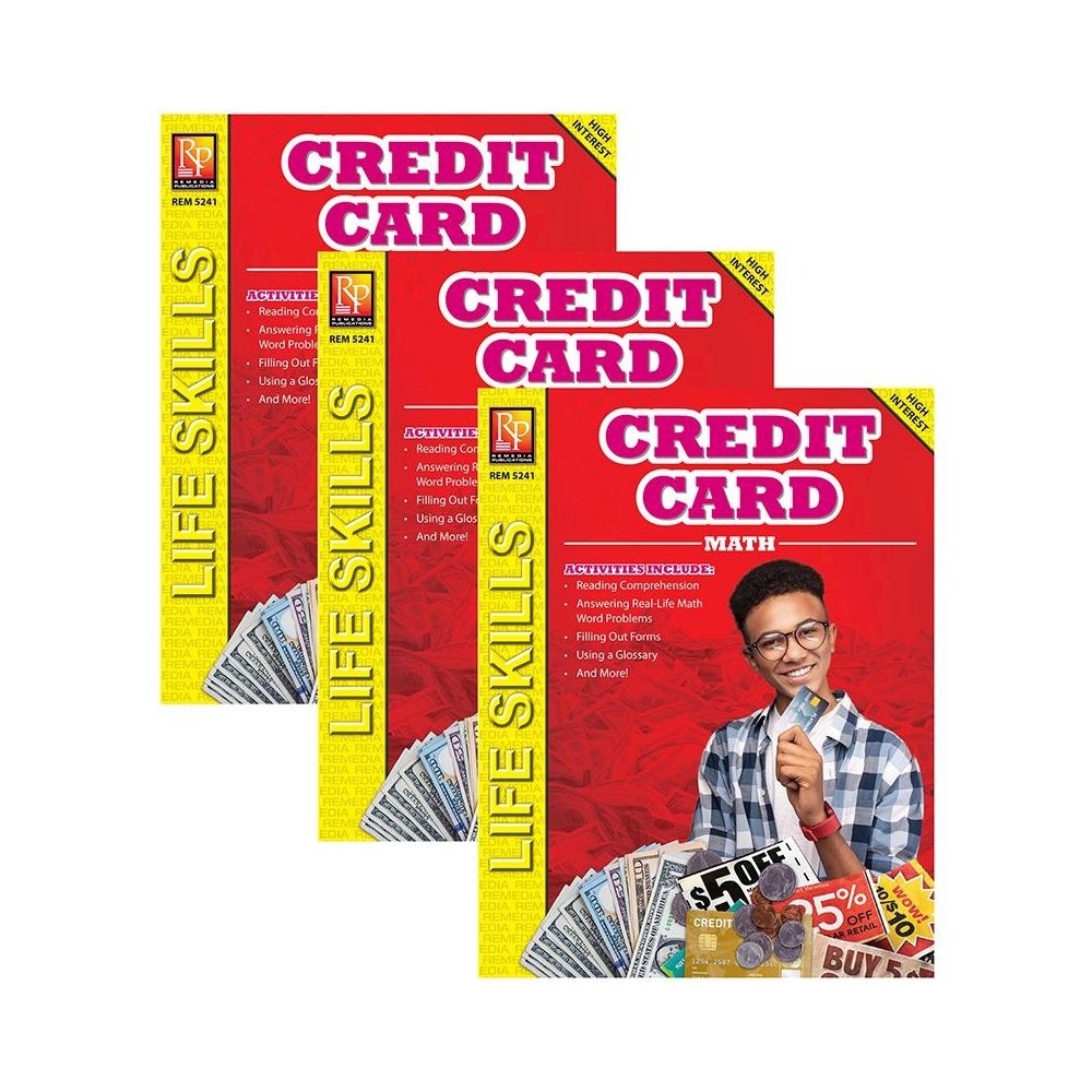 Credit Card Math: Life Skills Math Series, Pack of 3. Picture 2