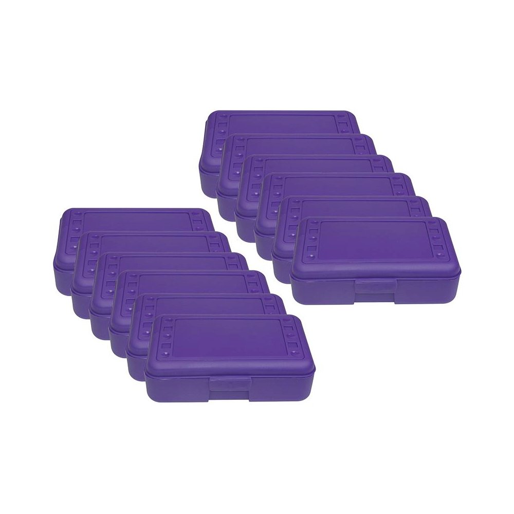 Pencil Box, Purple, Pack of 12. Picture 2