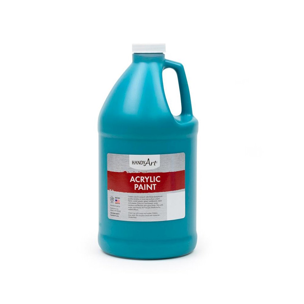 Acrylic Paint Half Gallon, Turquoise. Picture 2