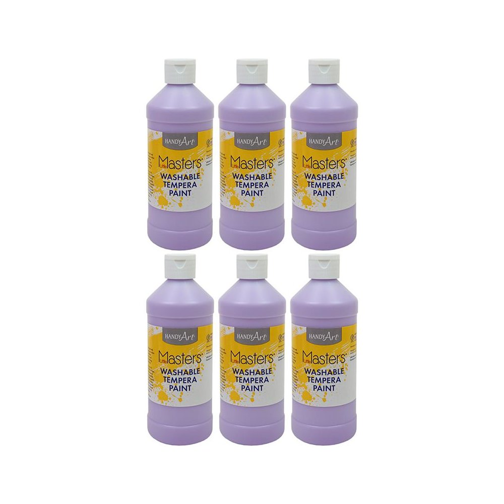 Little Masters Washable Tempera Paint, 16 oz., Light Purple, Pack of 6. Picture 2