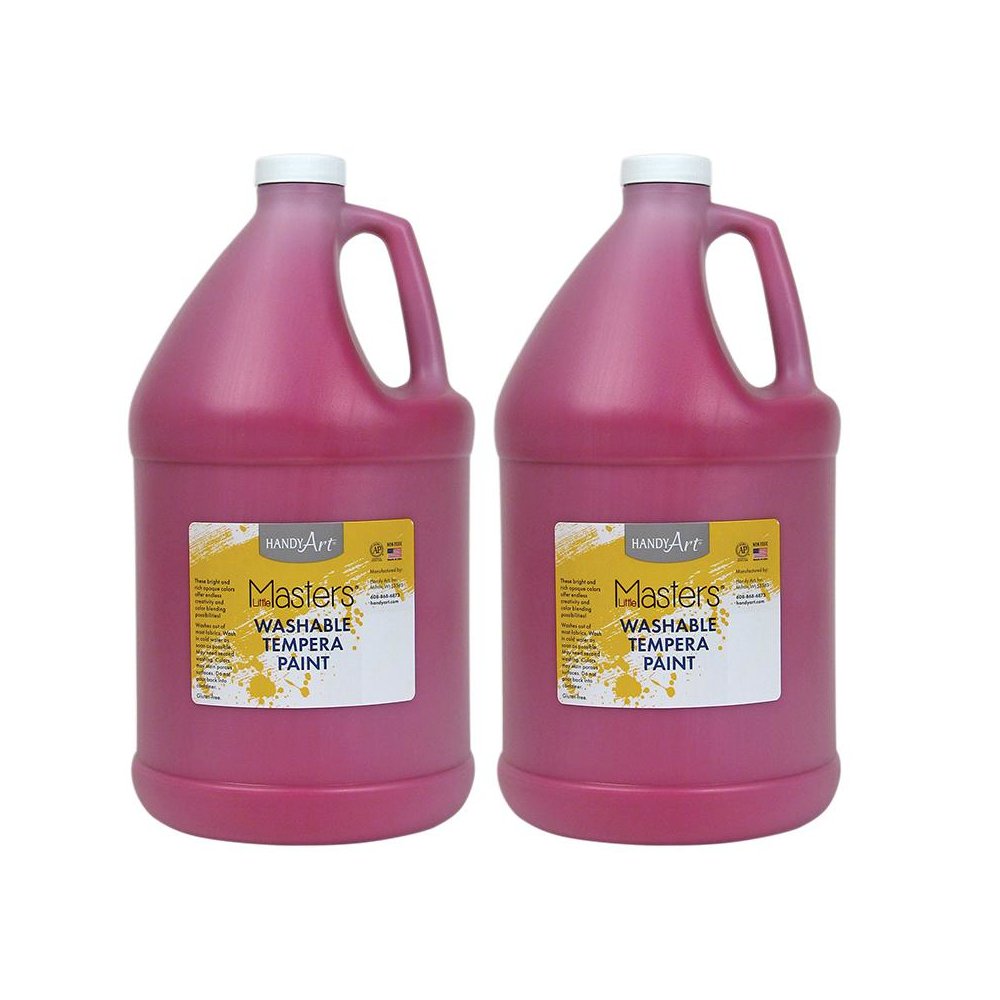 Little Masters Washable Tempera Paint, Magenta, Gallon, Pack of 2. Picture 2