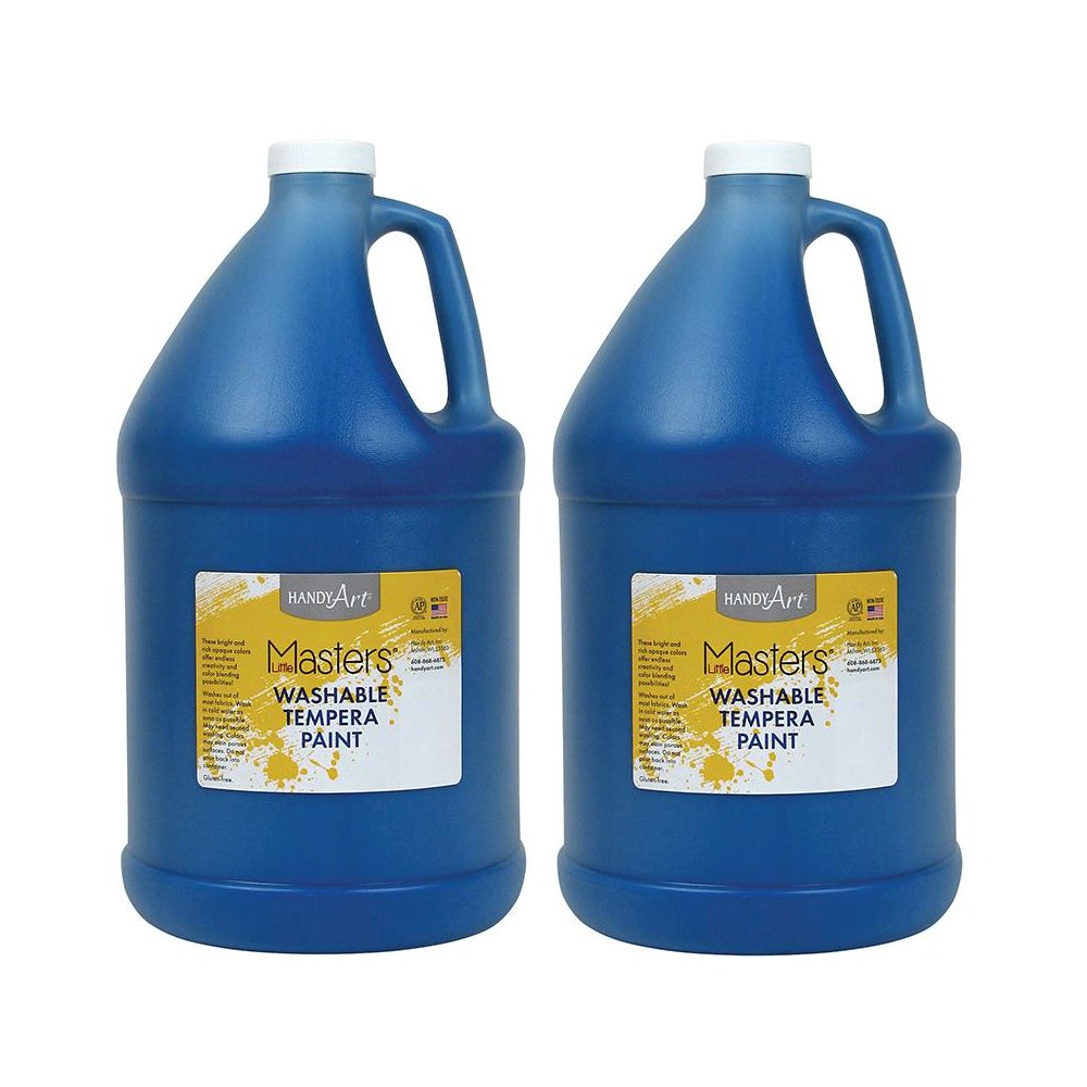 Little Masters Washable Tempera Paint, Blue, Gallon, Pack of 2. Picture 2