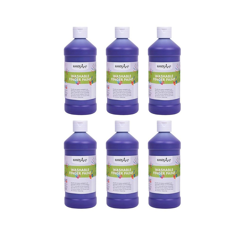 Washable Finger Paint, Violet, 16 oz., Pack of 6. Picture 2