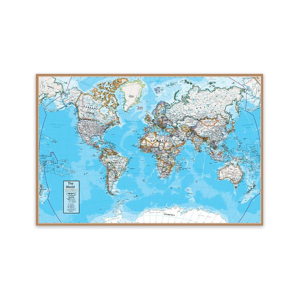 Contemporary World 24" x 36" Laminated Wall Map. Picture 2