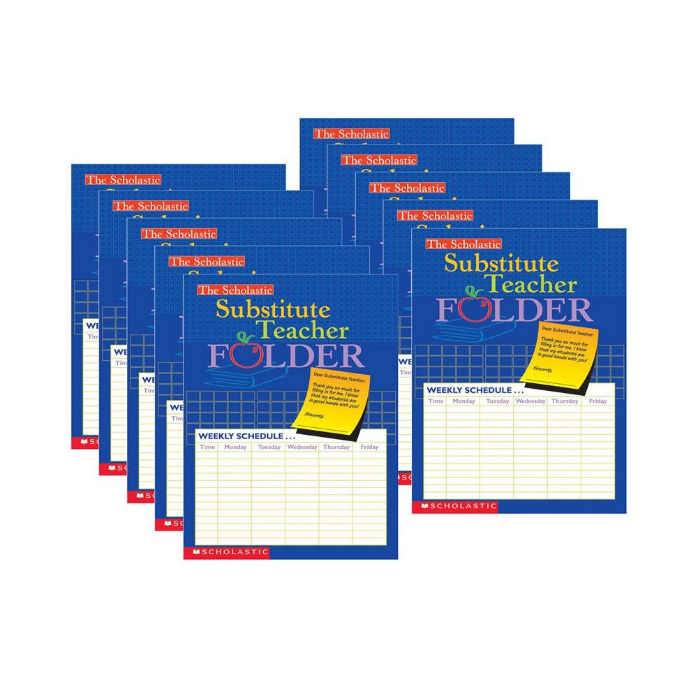 Substitute Teacher Folder, Pack of 10. Picture 2