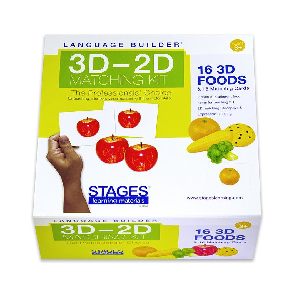 Language Builder 3D-2D Matching Kit, Foods. Picture 2