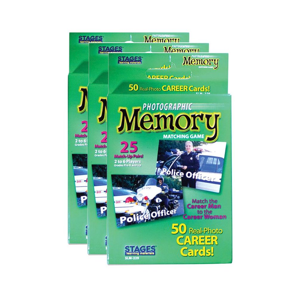 Photographic Memory Matching Game, Careers, Pack of 3. Picture 2