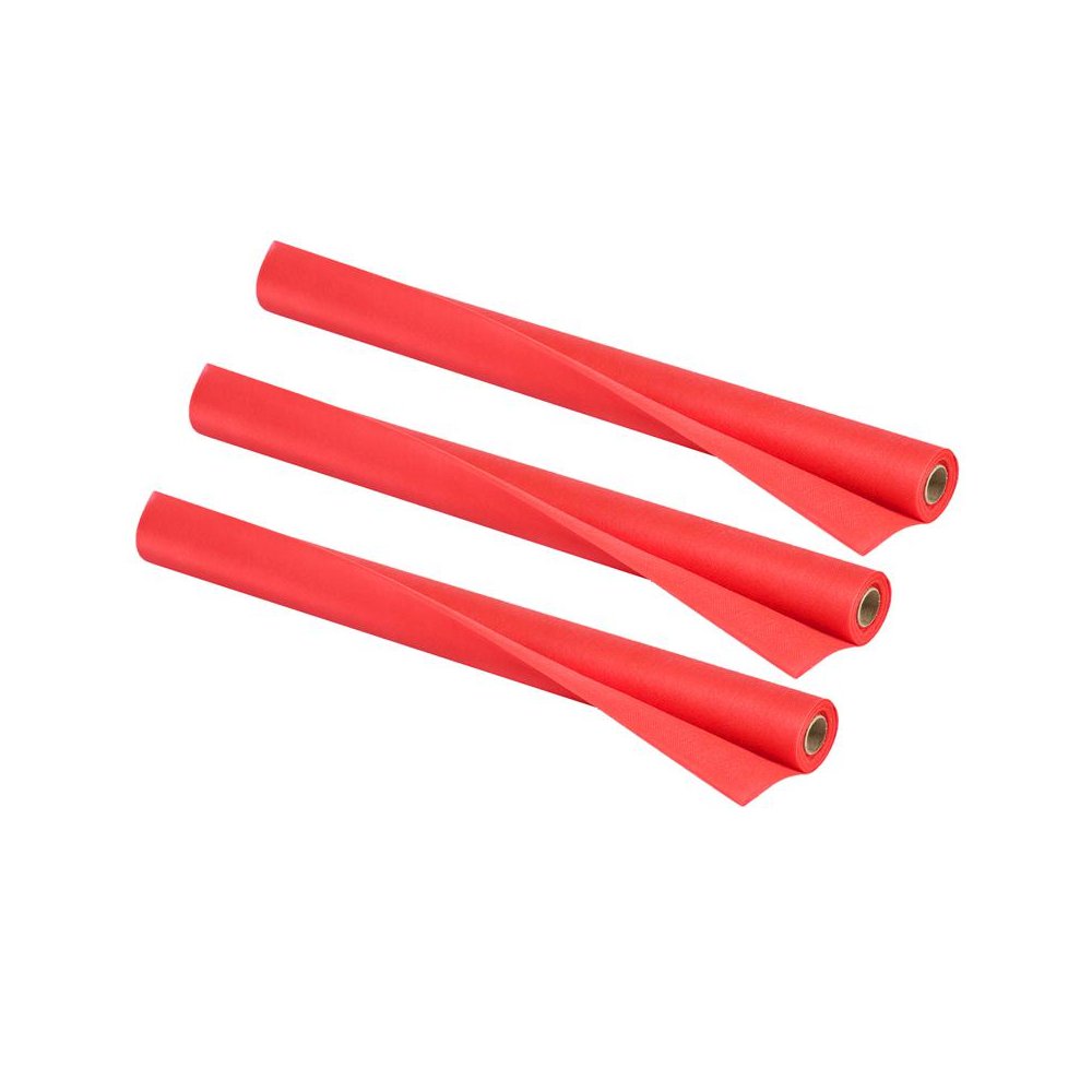 Art & Decoration Fabric Roll, 24" x 18', Red, 3 Rolls. Picture 2