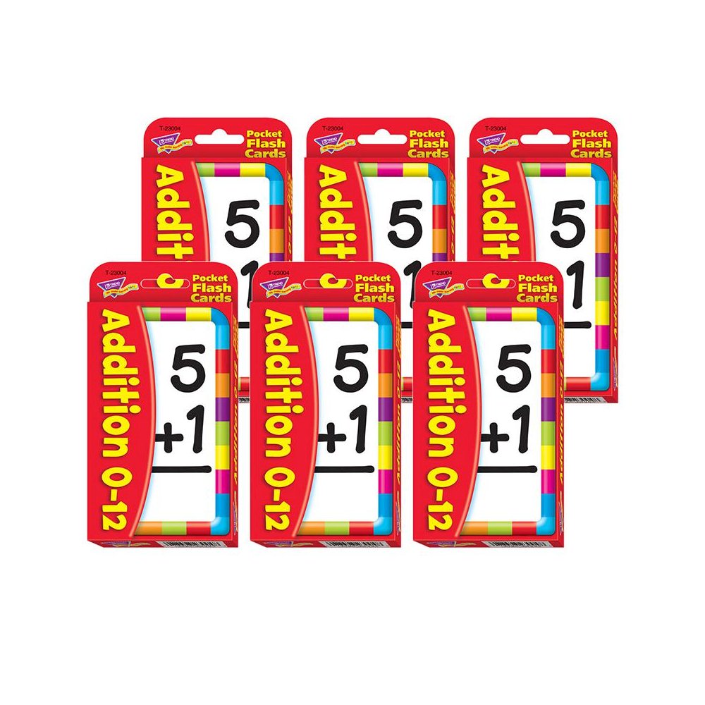 Addition 0-12 Pocket Flash Cards, 6 Packs. Picture 2