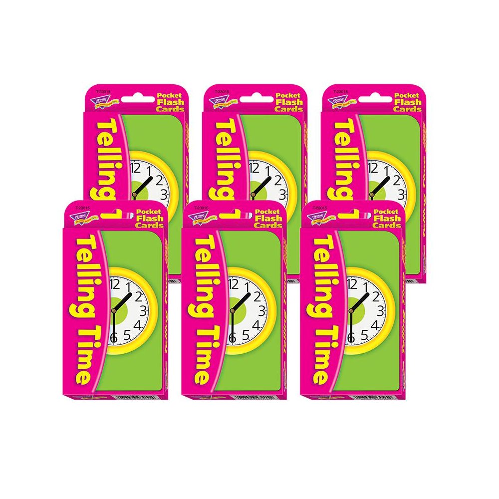 Telling Time Pocket Flash Cards, 6 Packs. Picture 2