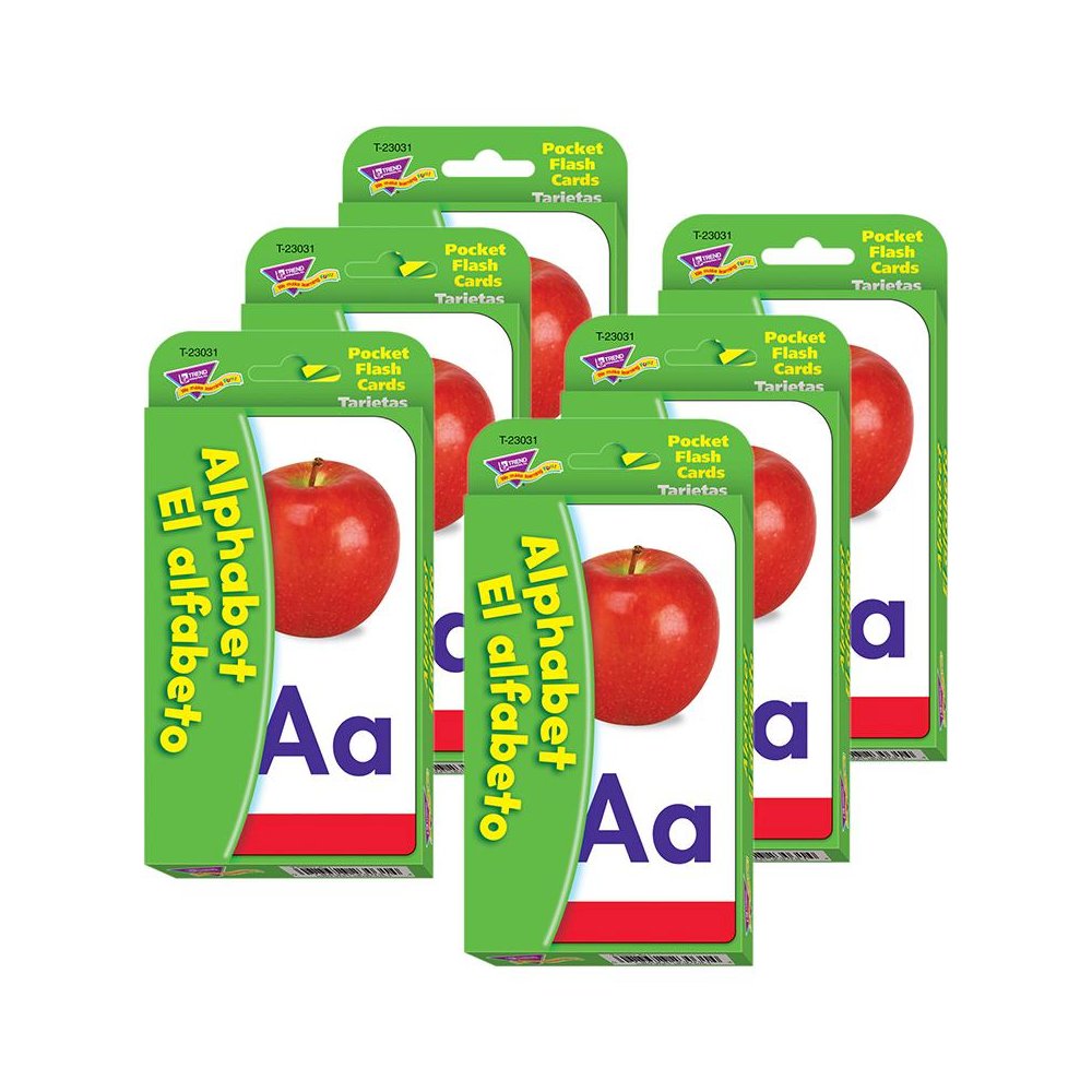 Alphabet/El Alfabeto (EN/SP) Pocket Flash Cards, 6 Packs. Picture 2