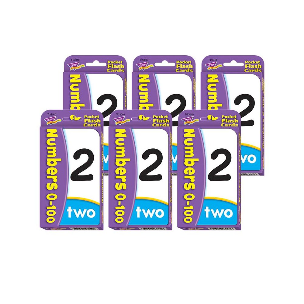 Numbers 0-100 Pocket Flash Cards, 6 Packs. Picture 2