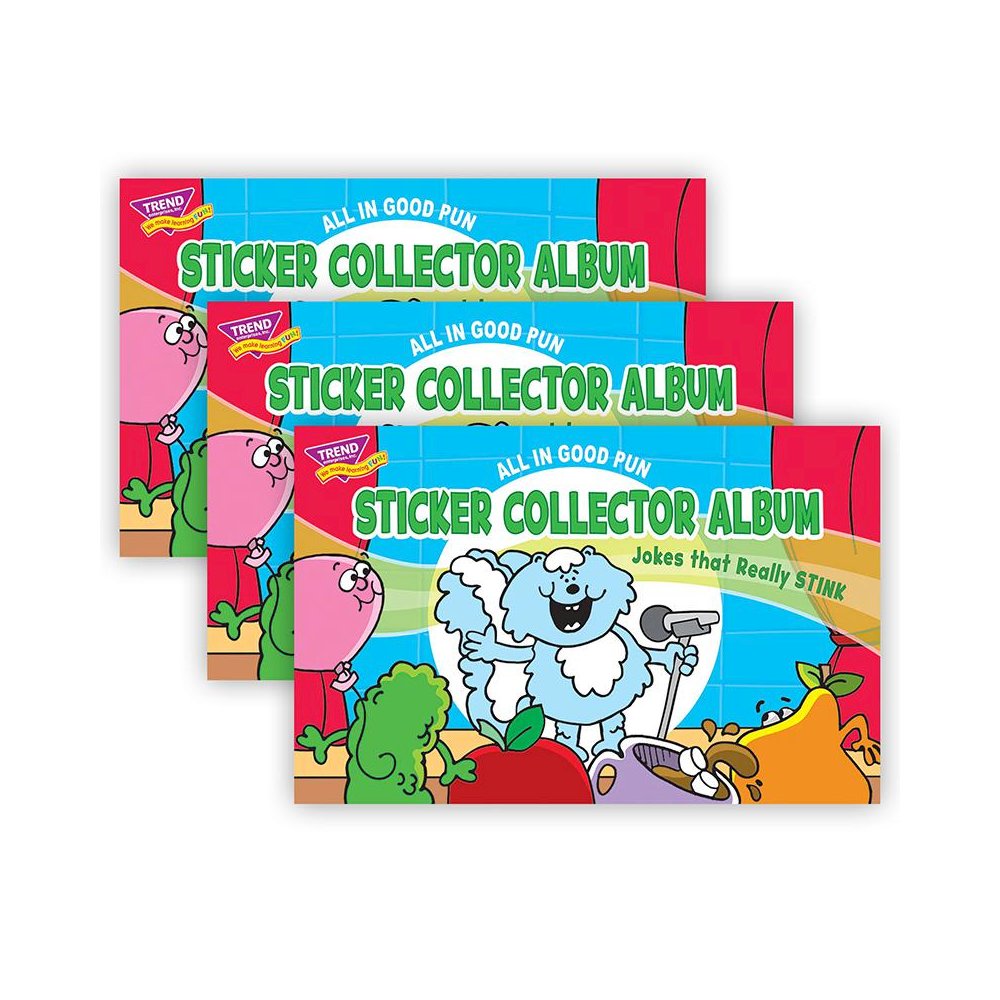 All in Good Pun Sticker Collector Album, 16 Pages, 8.5" x 5.5", Pack of 3. Picture 2