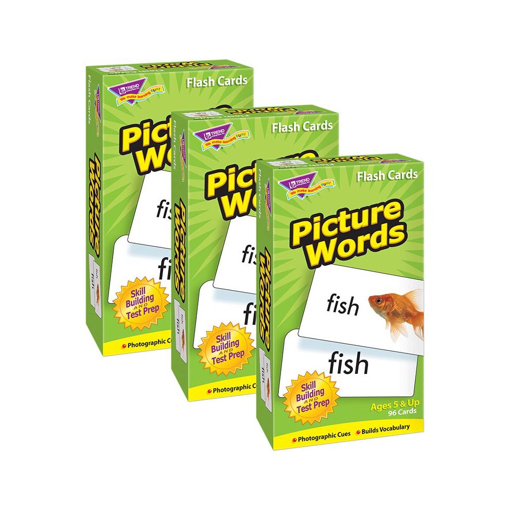 Picture Words Skill Drill Flash Cards, 3 Packs. Picture 2