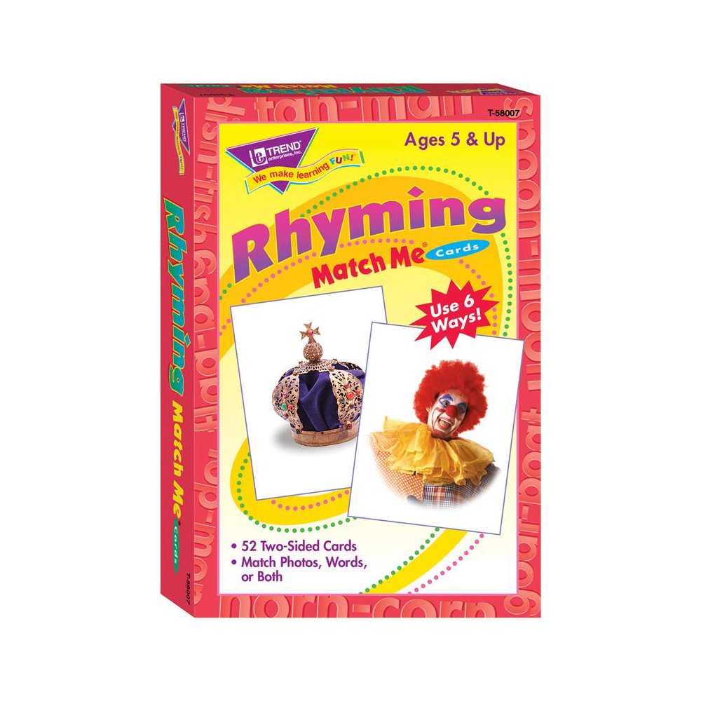 Rhyming Words Match Me Cards, 6 Packs. Picture 2