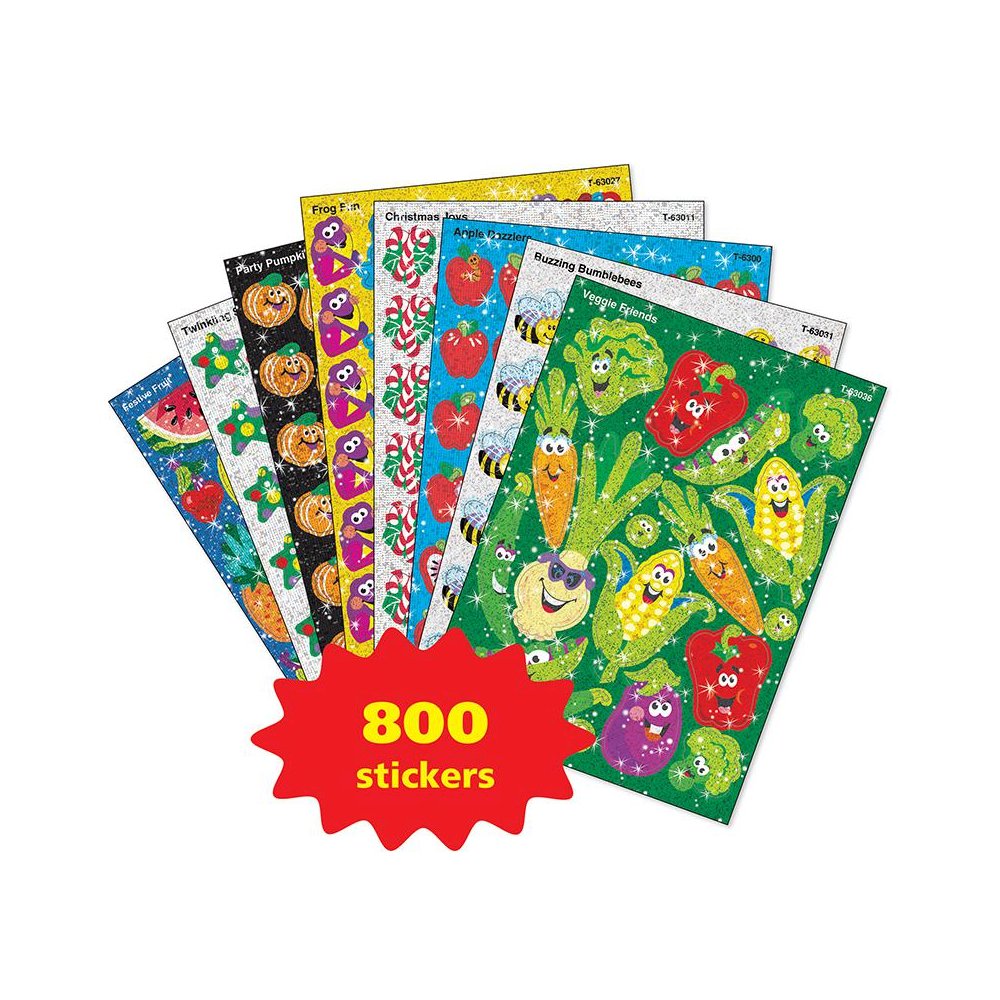 Sparkle Stickers Assortment Pack, 800 Stickers. Picture 2