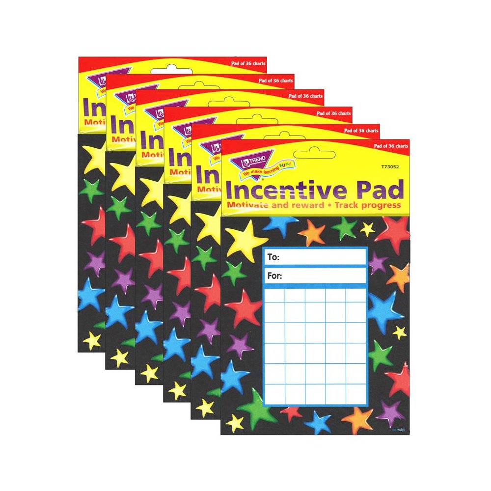 Gel Stars Incentive Pad, 36 Sheets Per Pad, Pack of 6. Picture 2