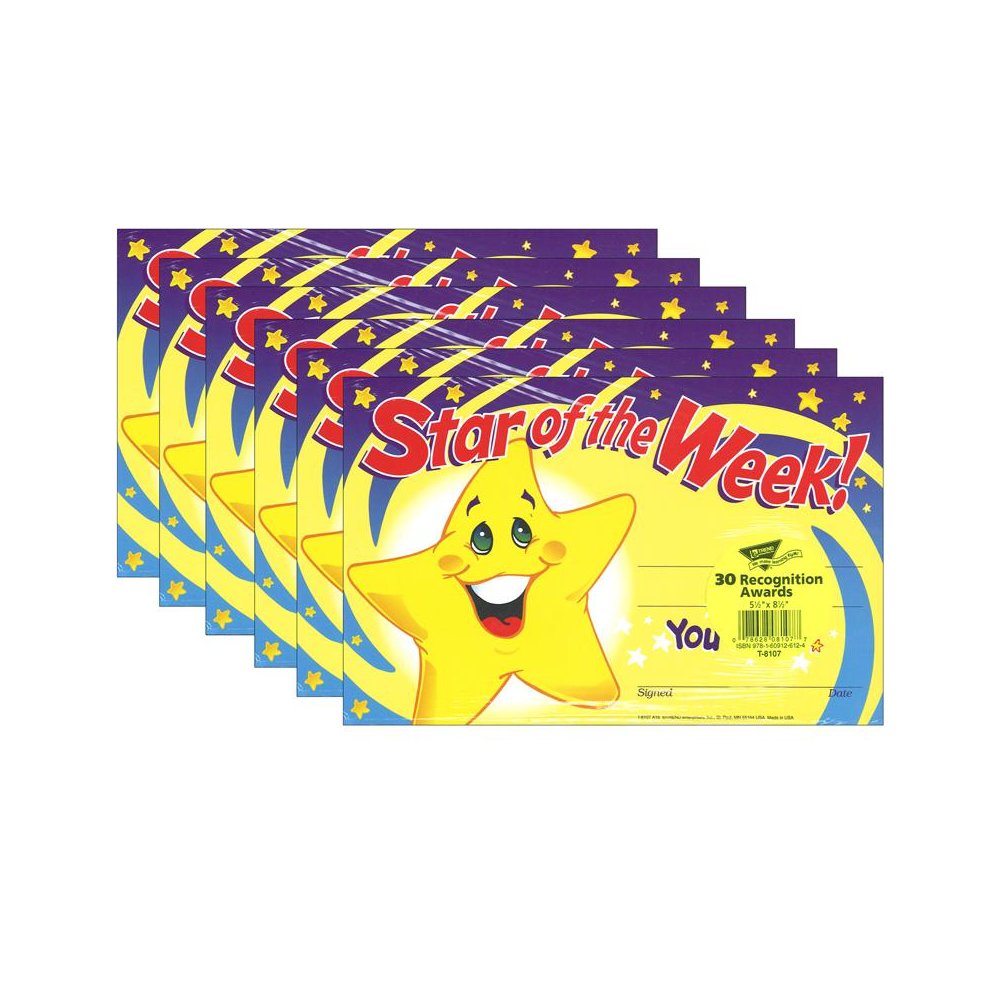 Star of the Week! Recognition Awards, 30 Per Pack, 6 Packs. Picture 2