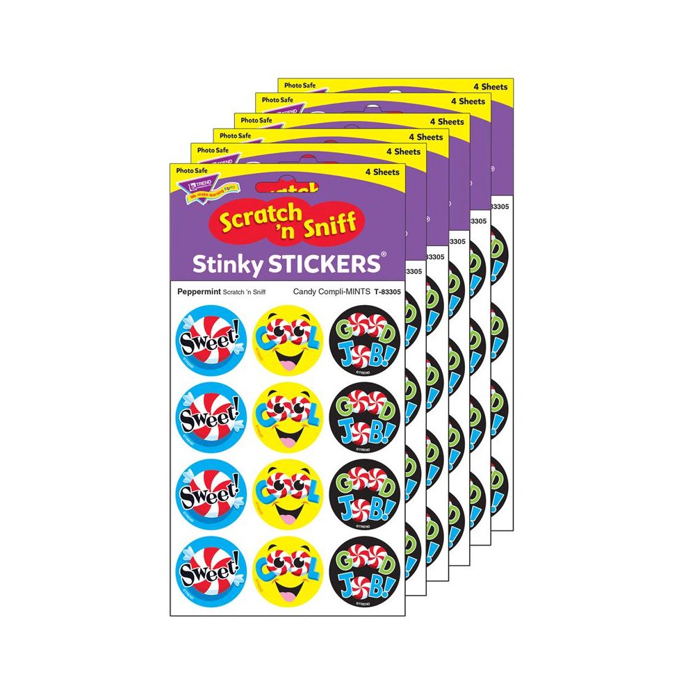 Candy Compli-MINTS/Peppermint Stinky Stickers, 48 Per Pack, 6 Packs. Picture 2