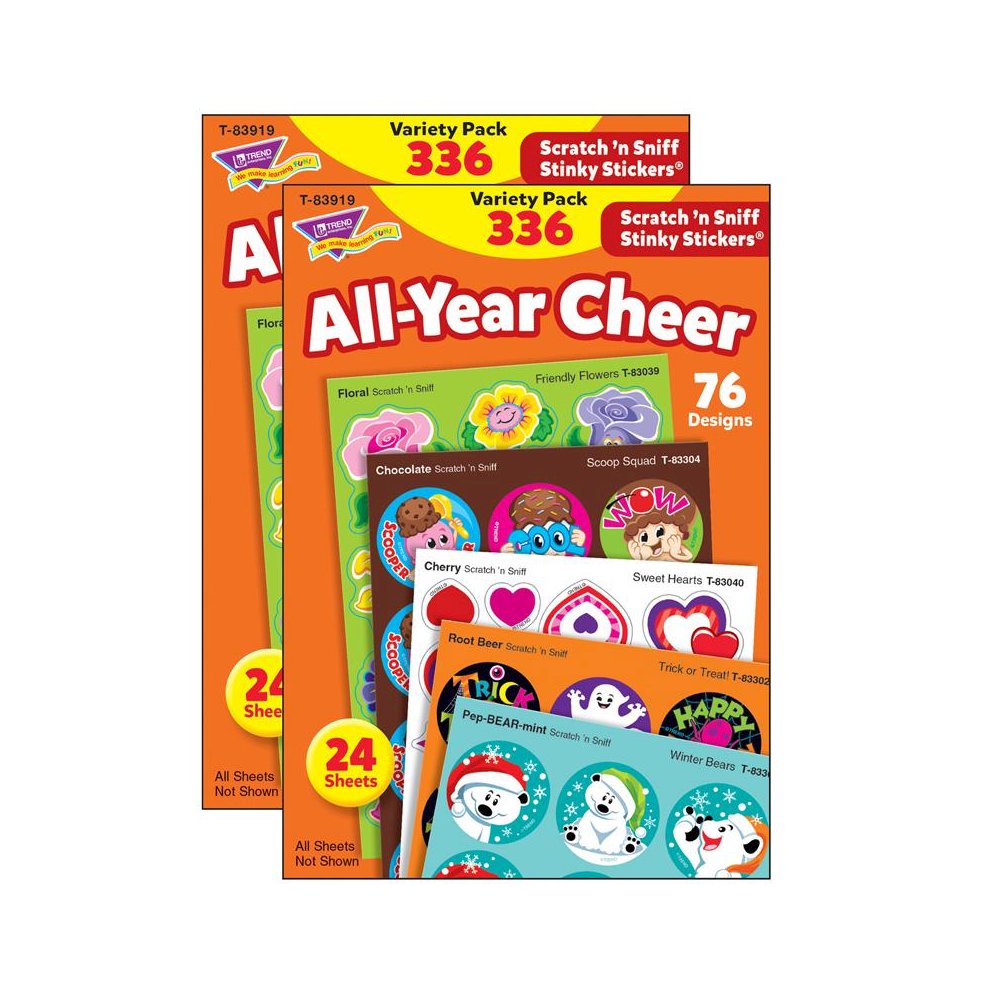 All Year Cheer Stinky Stickers Variety Pack, 336 Count Per Pack, 2 Packs. Picture 2