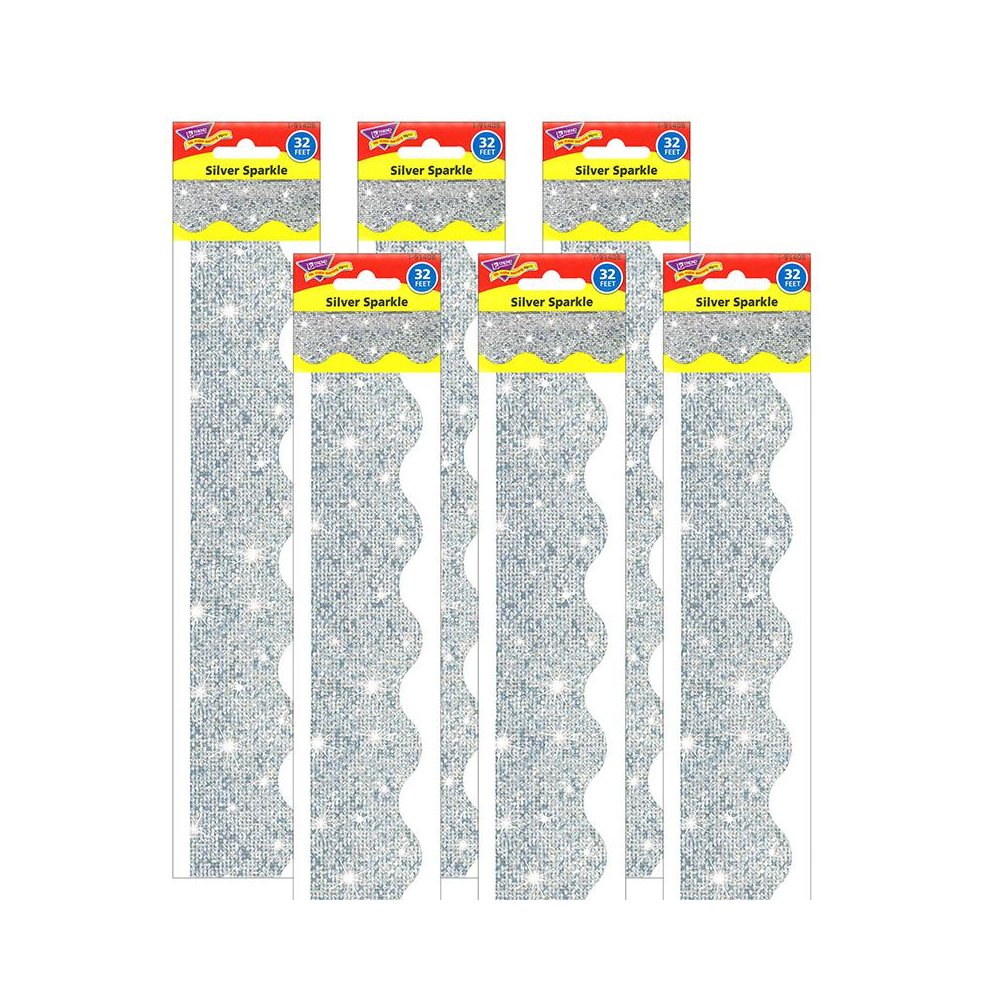 Silver Sparkle Terrific Trimmers, 32.5' Per Pack, 6 Packs. Picture 2