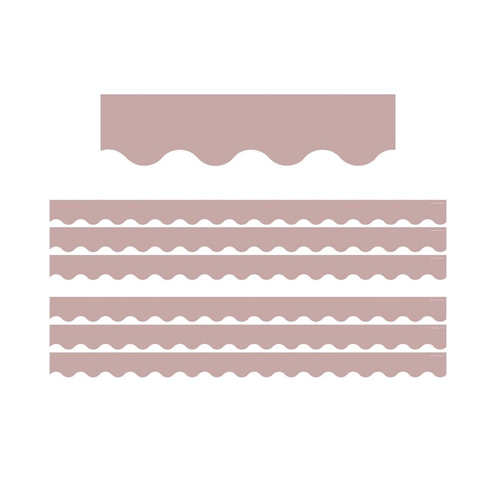Light Mauve Scalloped Border Trim, 35 Feet Per Pack, 6 Packs. Picture 2