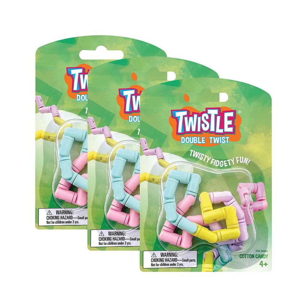Twistle Double Twist, Cotton Candy, Pack of 3. Picture 2