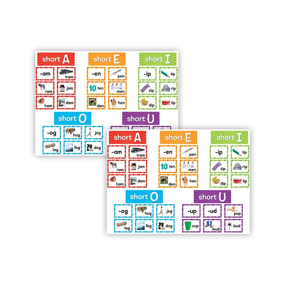 Short Vowels Pocket Chart Cards, 205 Pieces Per Pack, 2 Packs. Picture 2