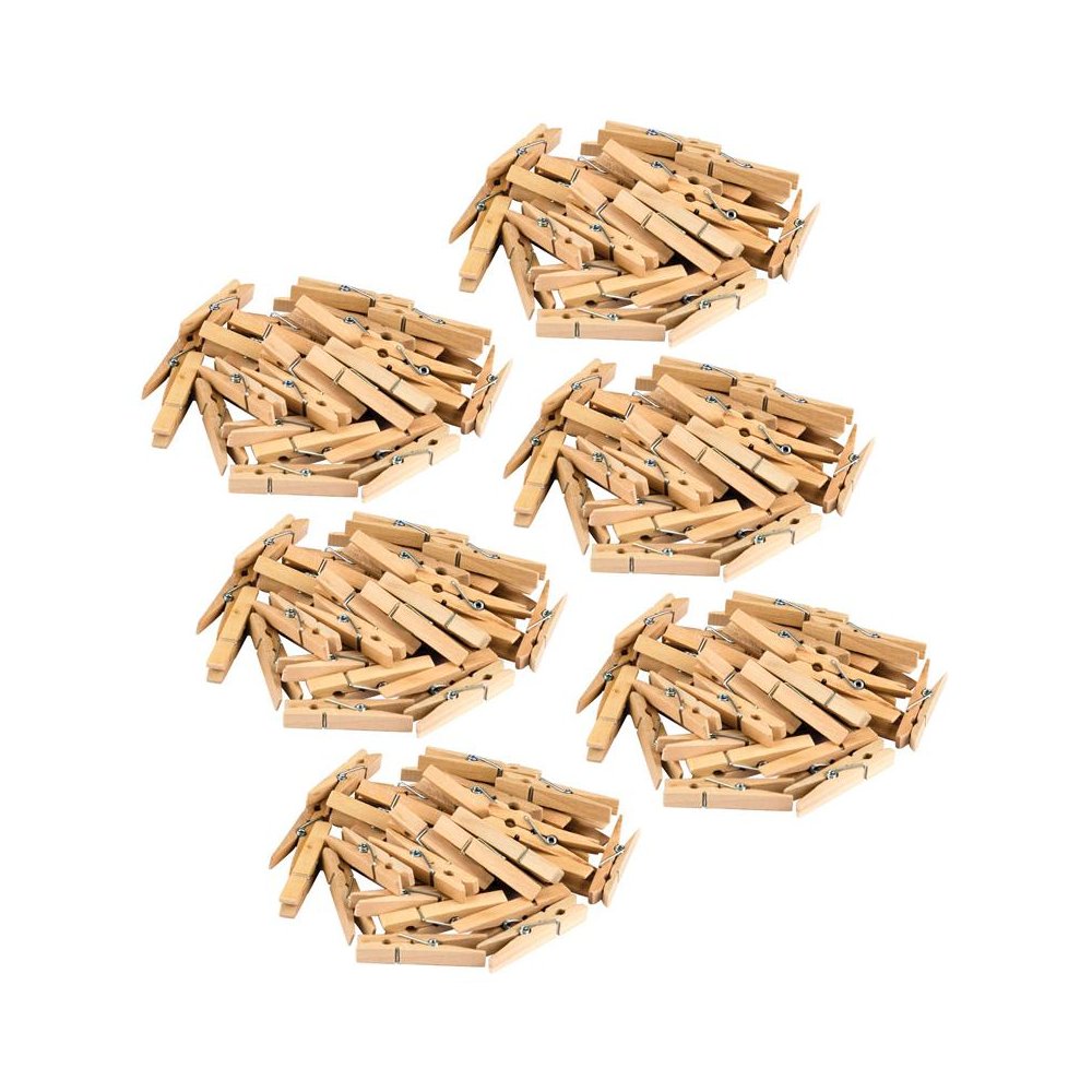 STEM Basics: Medium Clothespins, 50 Per Pack, 6 Packs. Picture 2
