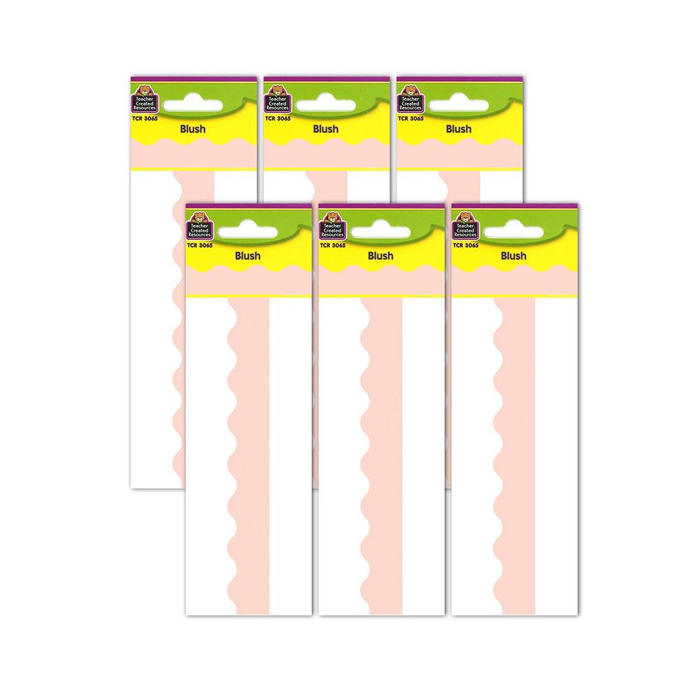 Blush Scalloped Border Trim, 35 Feet Per Pack, 6 Packs. Picture 2
