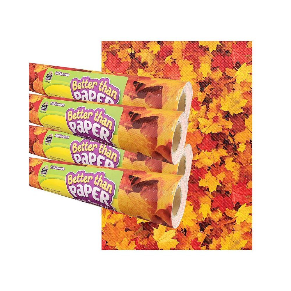 Fall Leaves Better Than Paper Bulletin Board Roll, 4' x 12', Pack of 4. Picture 2
