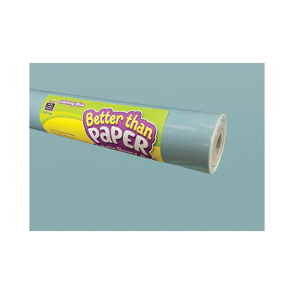 Calming Blue Better Than Paper Bulletin Board Roll, 4' x 12', Pack of 4. Picture 2